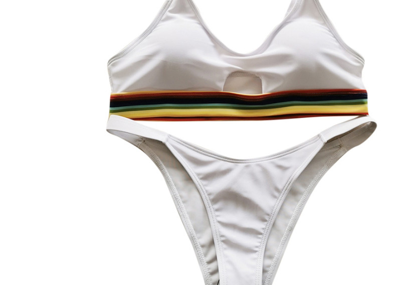 Fashion Gray Two-color Triangle Split Swimsuit,Bikini Sets