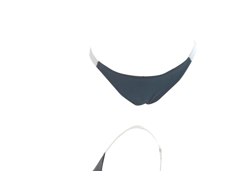 Fashion Gray Two-color Triangle Split Swimsuit,Bikini Sets