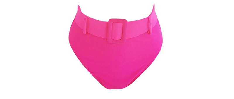 Fashion Fluorescent Rose Japanese Word Buckle Split Swimsuit,Bikini Sets