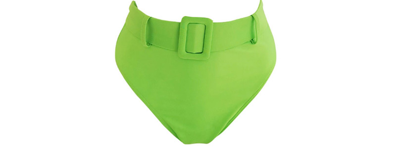 Fashion Fluorescent Yellow Japanese Word Buckle Split Swimsuit,Bikini Sets