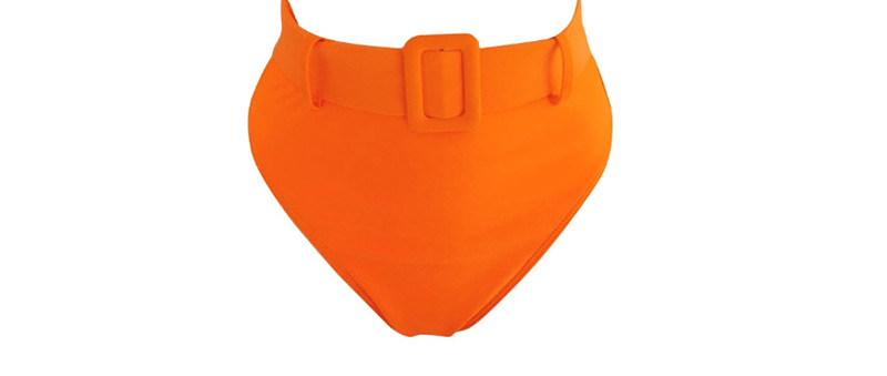 Fashion Fluorescent Yellow Japanese Word Buckle Split Swimsuit,Bikini Sets