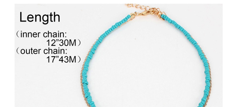  Gold Turquoise Rice Beads Natural Conch Shell Necklace,Multi Strand Necklaces
