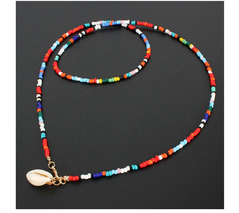  White Color Rice Beads Shell Necklace,Pendants