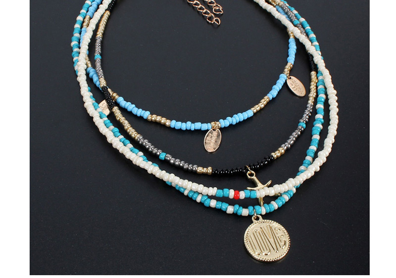  White Rice Beads Beaded Necklace,Pendants