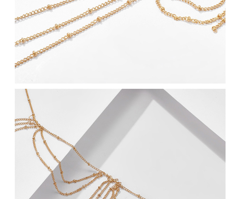  Gold Tassel Irregular Necklace,Chains
