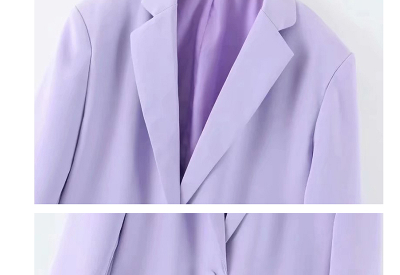 Fashion Toon Purple Solid Color Single-breasted Suit,Coat-Jacket