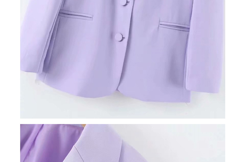Fashion Toon Purple Solid Color Single-breasted Suit,Coat-Jacket