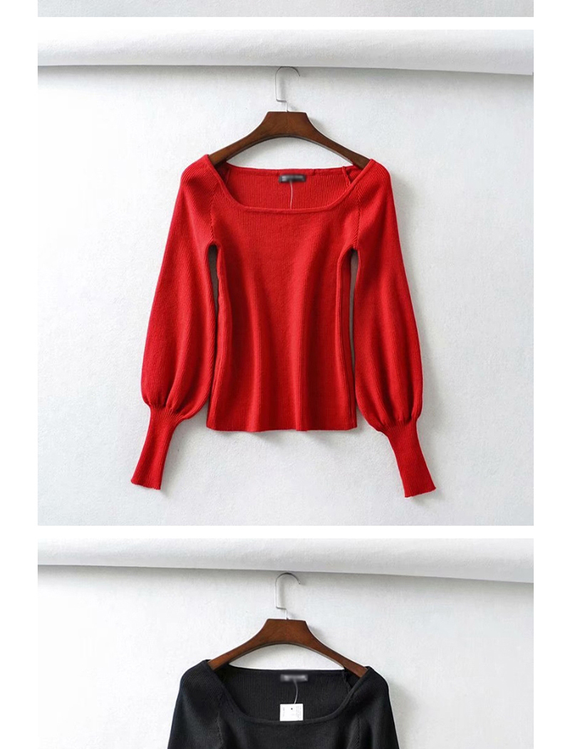 Fashion Red Knit Sweater,Sweater