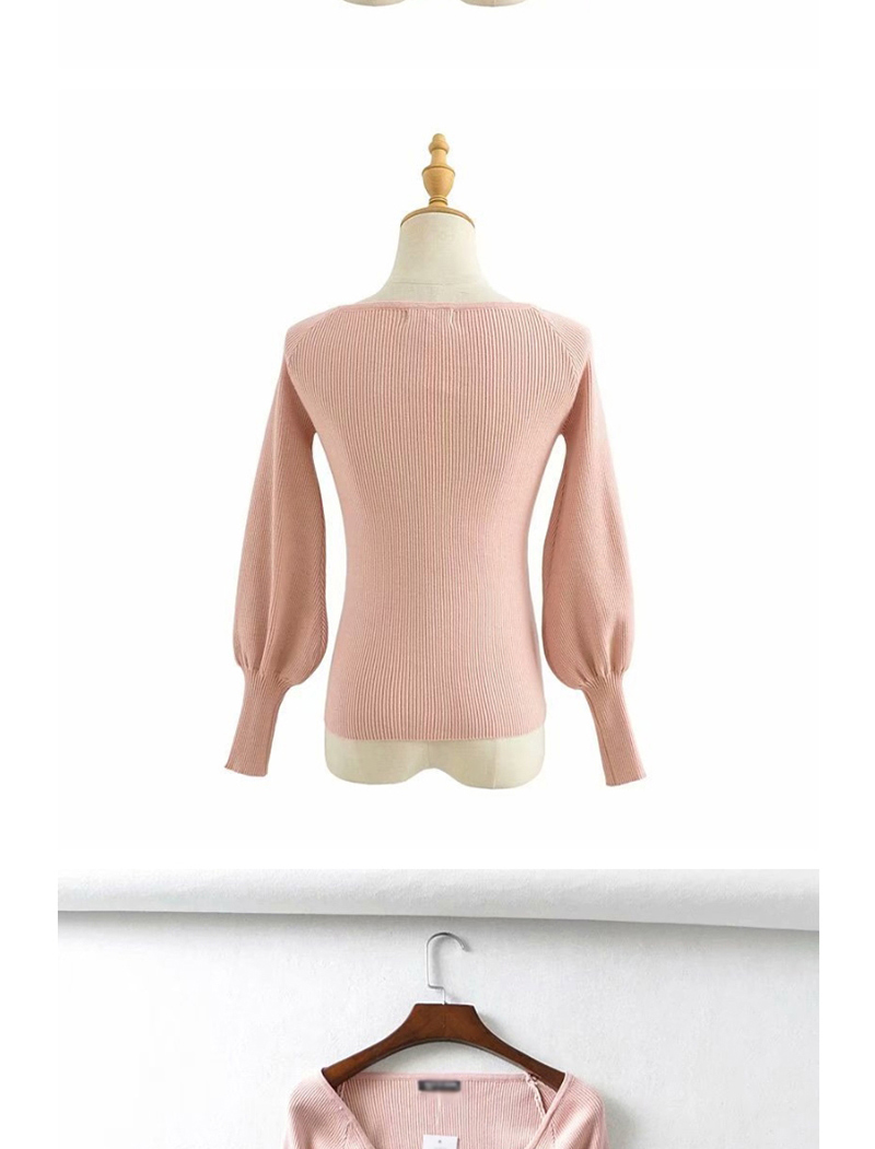Fashion Pink Knit Sweater,Sweater