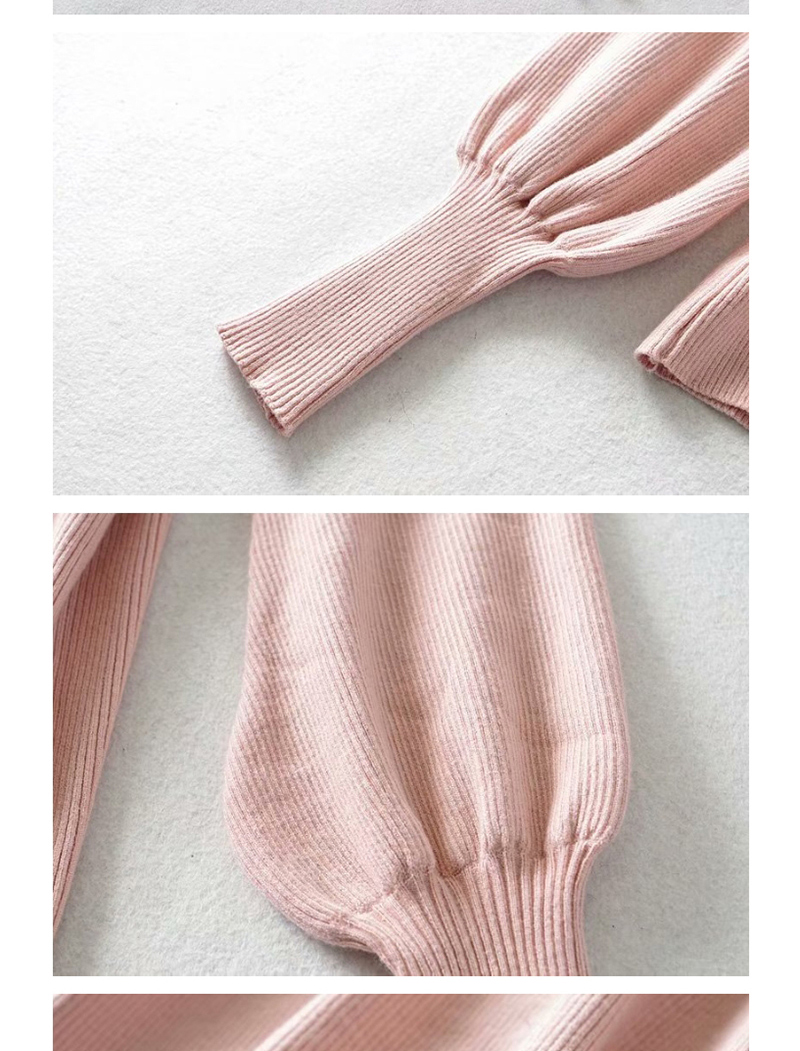 Fashion Pink Knit Sweater,Sweater