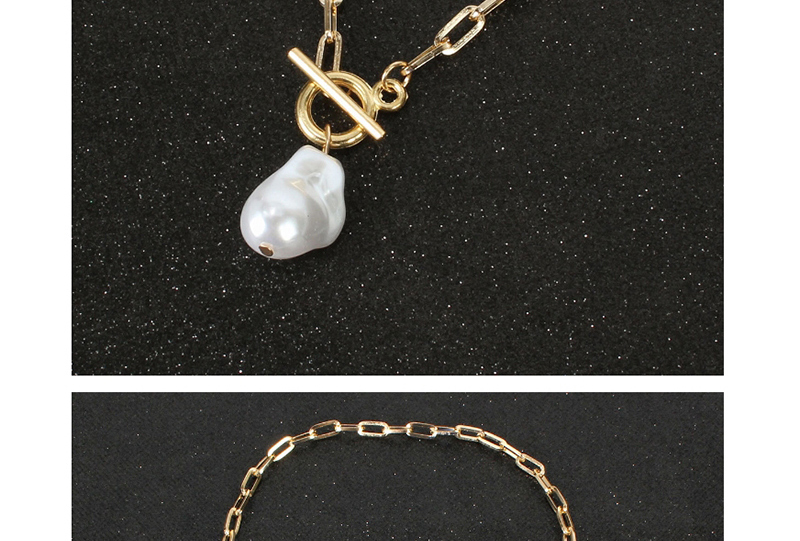 Fashion Gold Irregular Pearl Necklace,Pendants