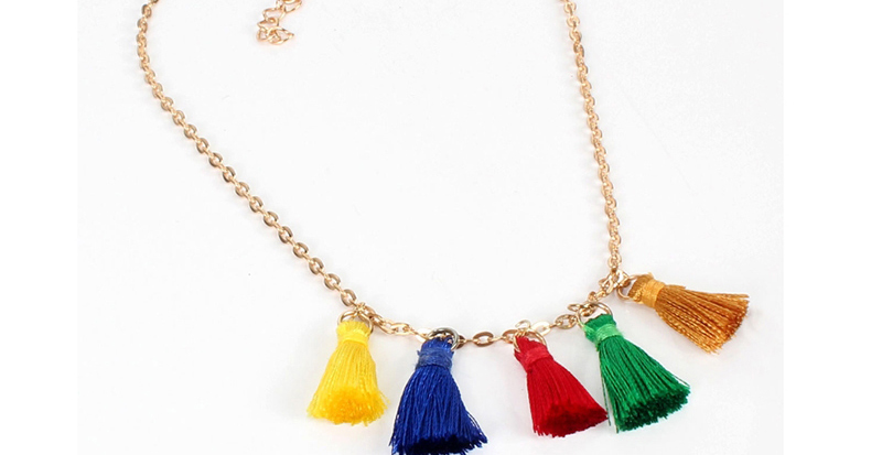 Fashion Color Plush Tassel Necklace,Chains