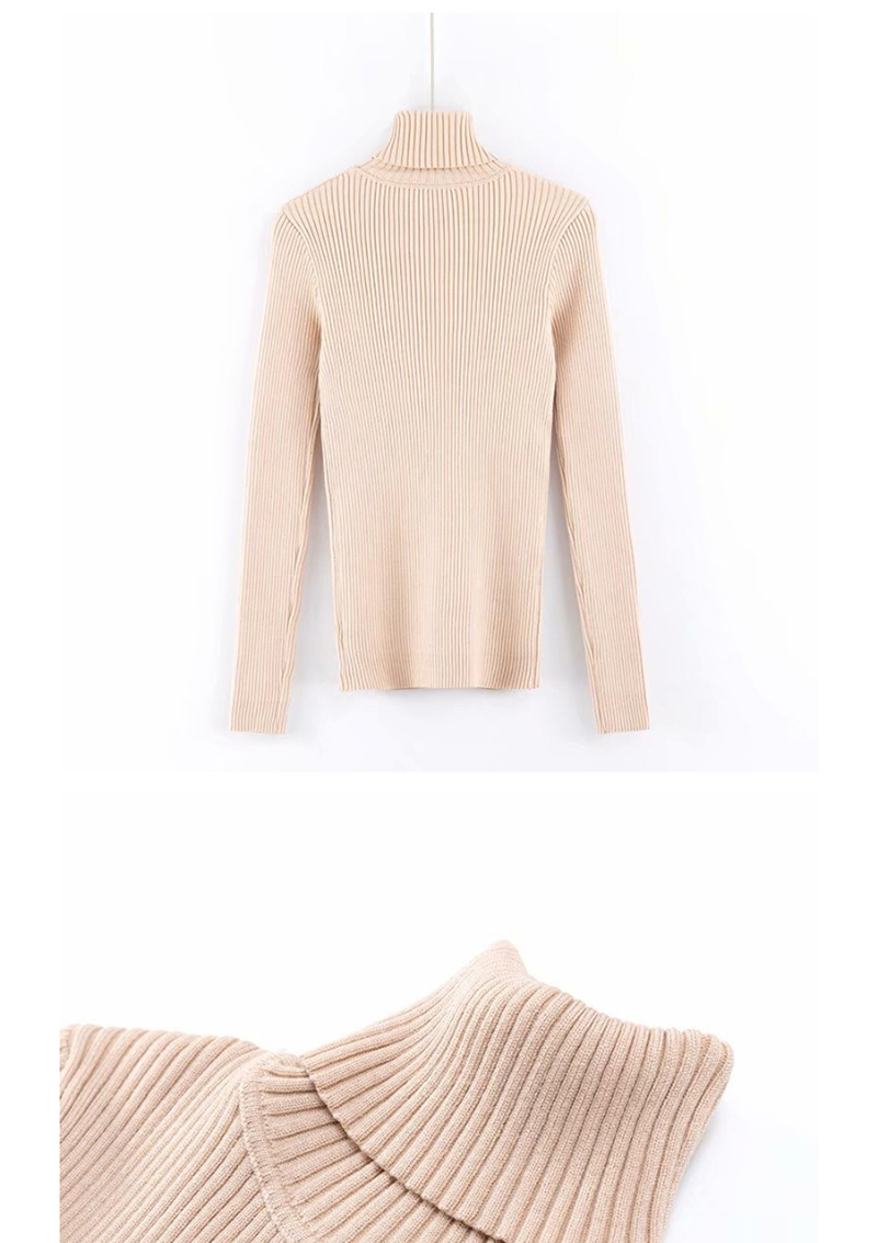 Fashion Avocado Turtleneck Leak-finger Knitted Sweater,Sweater