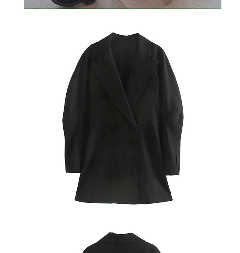 Fashion Black Collar Double Breasted Dress,Mini & Short Dresses