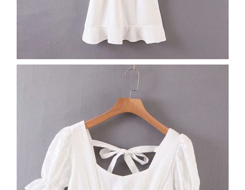 Fashion White Lace Sleeve Back Lace Dress,Mini & Short Dresses