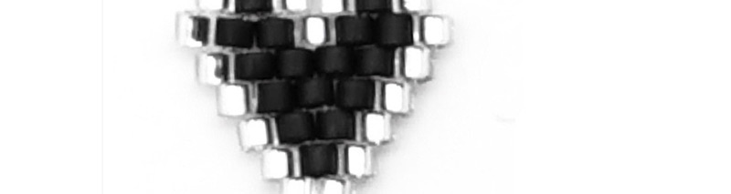 Fashion Black Triangle Geometric Rice Beads Weaving Accessories,Jewelry Findings & Components