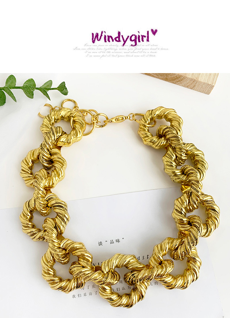  Gold Resin Chain Necklace,Chains