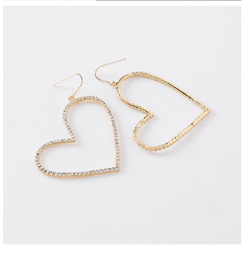 Fashion Love Hollow Diamond Heart Earrings,Drop Earrings