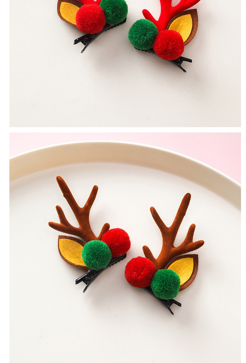 Fashion Red (mushroom Pine Fruit) Christmas Antler Hairpin,Hairpins