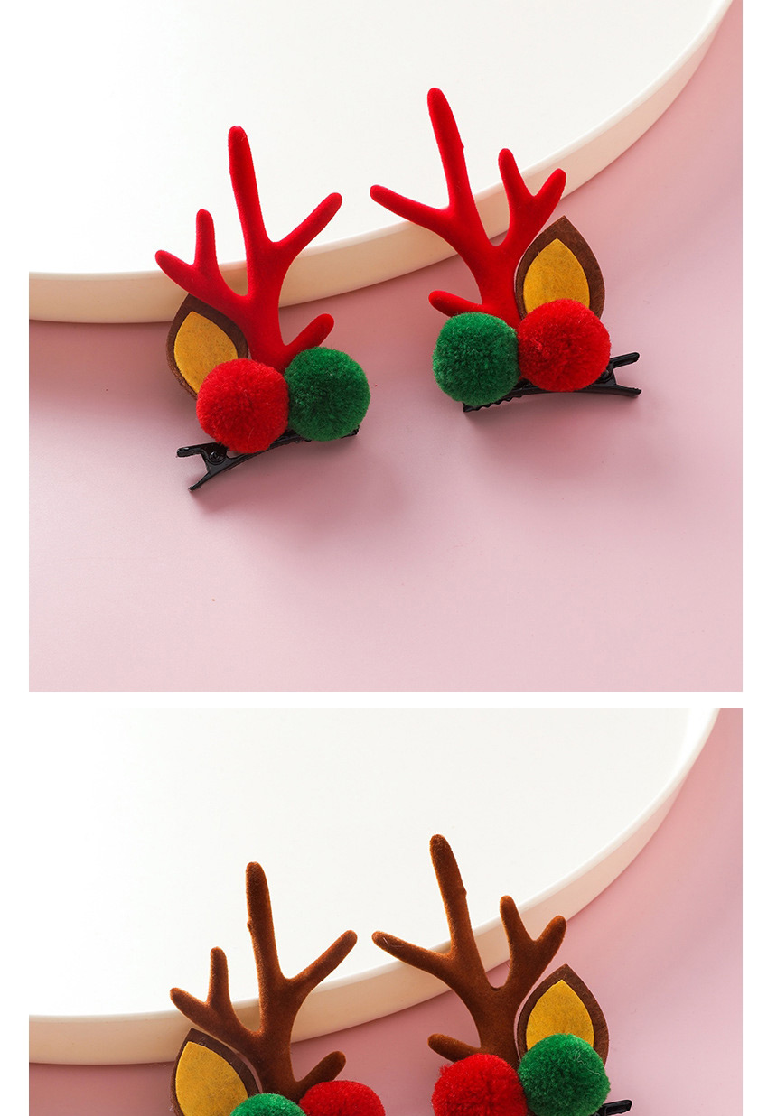 Fashion Red (mushroom Pine Fruit) Christmas Antler Hairpin,Hairpins