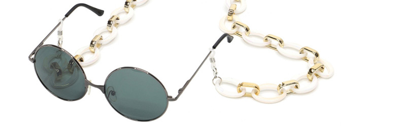  White Acrylic Leopard Thin Chain Eyeglass Chain,Sunglasses Chain
