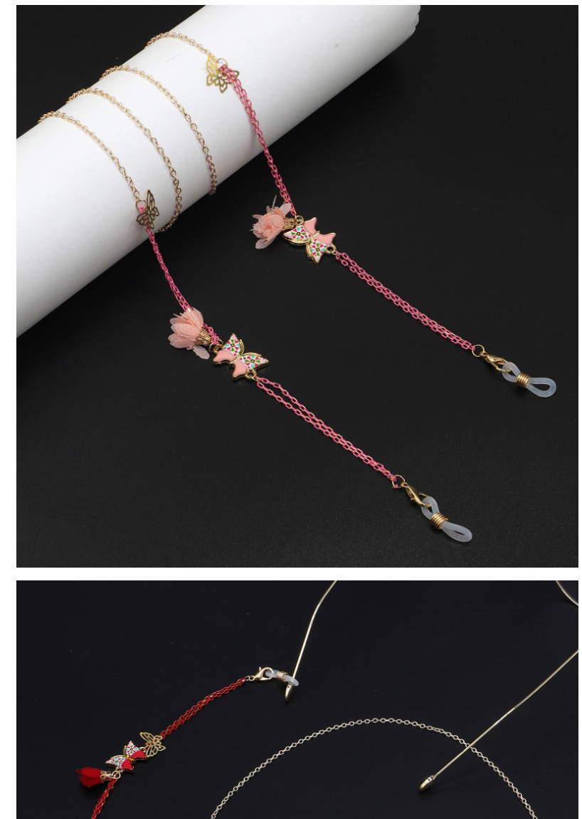  Pink Butterfly Flower Glasses Chain,Sunglasses Chain