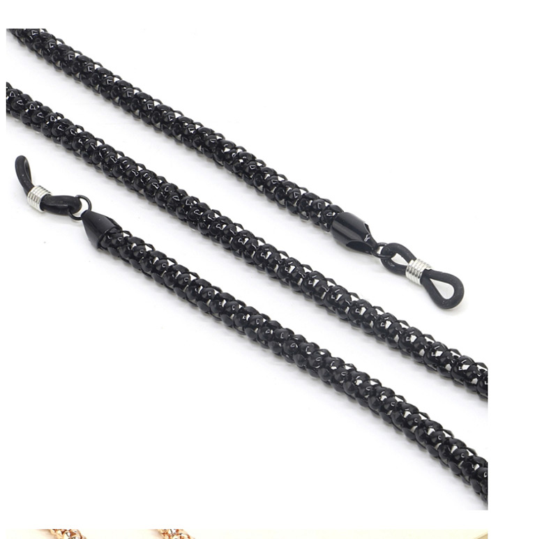  Black Metal Eye Anti-slip Glasses Chain Lengthened And Thickened 6.0mm,Sunglasses Chain