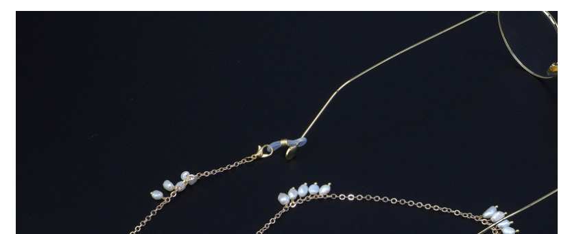  Gold Chain Freshwater Deformed Pearl Glasses Chain,Sunglasses Chain