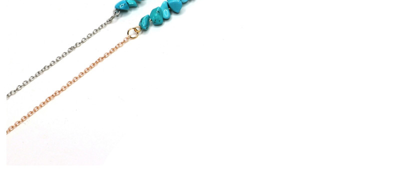  Silver Chain Natural Turquoise Beads Chain,Sunglasses Chain