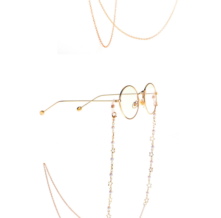  Silver Pearl Star Anti-skid Glasses Chain,Sunglasses Chain