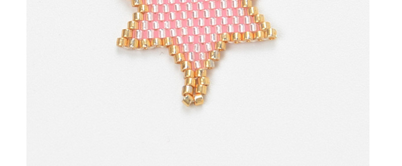  Pink Rice Beads Woven Hexagonal Star Accessories,Jewelry Findings & Components