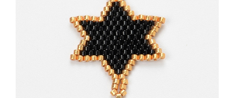  Black Rice Beads Woven Hexagonal Star Accessories,Jewelry Findings & Components