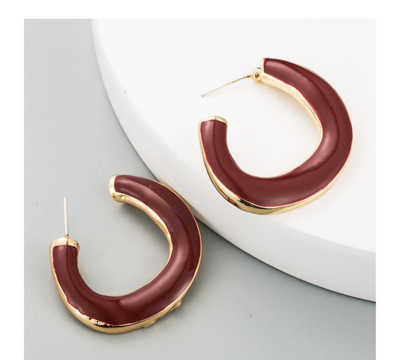  Red Geometric Drip Earrings,Hoop Earrings