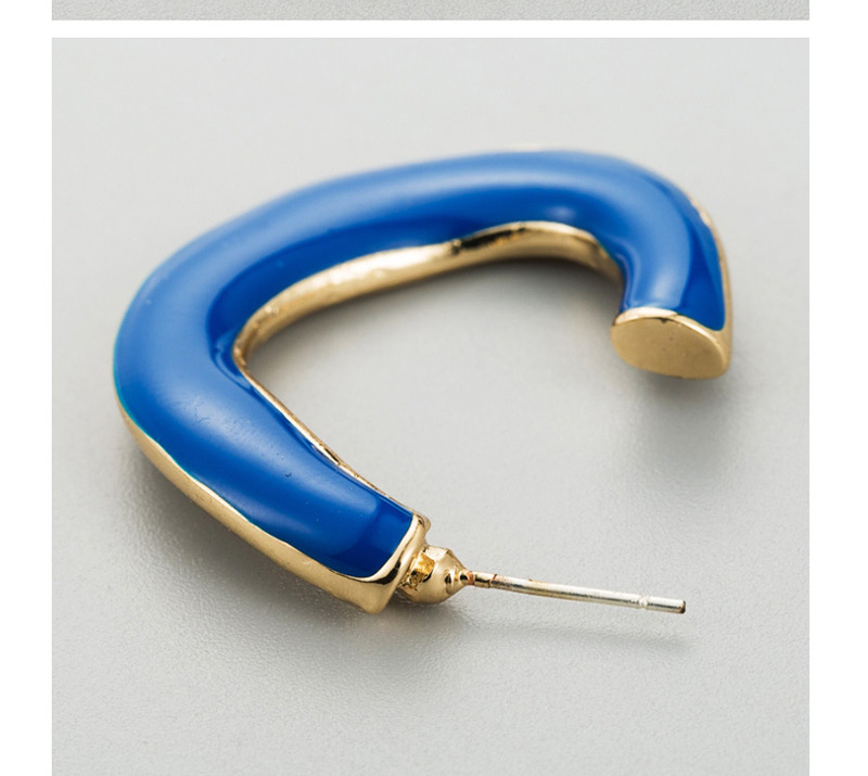  Blue Geometric Drip Earrings,Hoop Earrings
