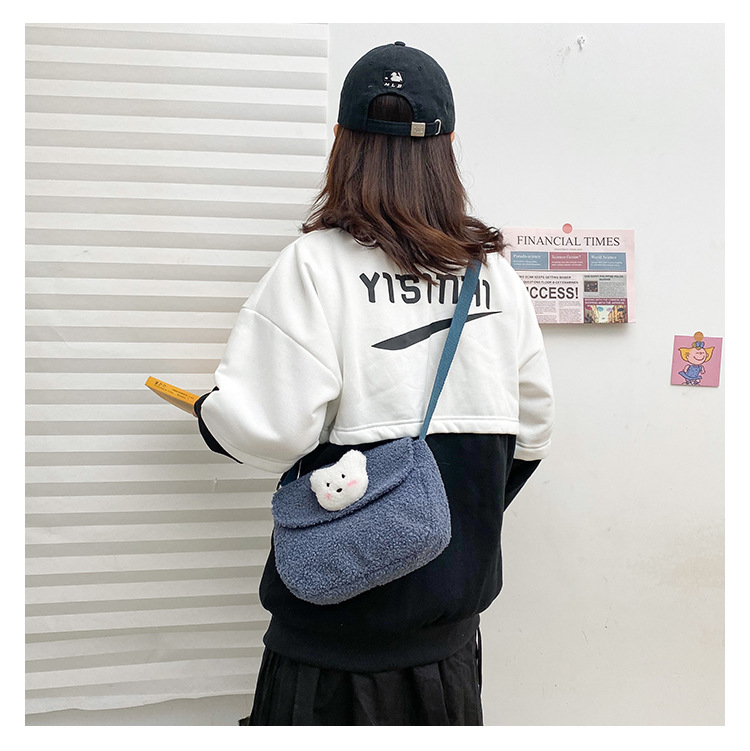  Blue Blush Bear Doll Shoulder Bag,Shoulder bags
