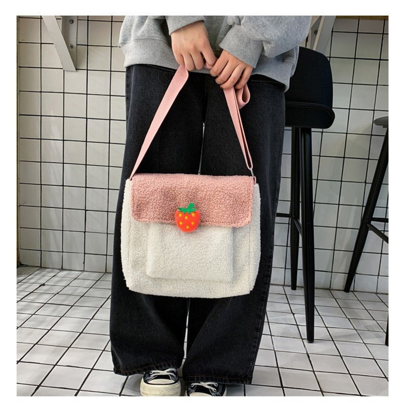  Pink Fruit Strawberry Shoulder Crossbody Bag,Shoulder bags