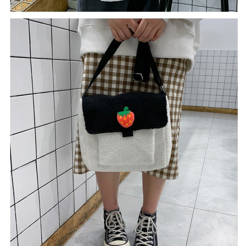  Black Fruit Strawberry Shoulder Crossbody Bag,Shoulder bags