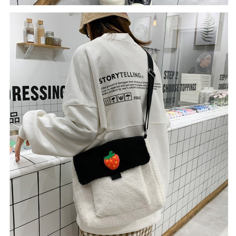  Black Fruit Strawberry Shoulder Crossbody Bag,Shoulder bags