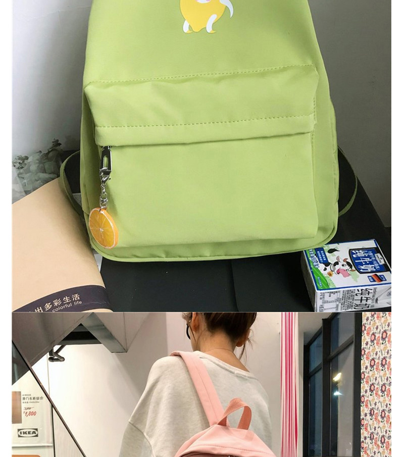  Yellow Cartoon Fruit Print Backpack,Backpack
