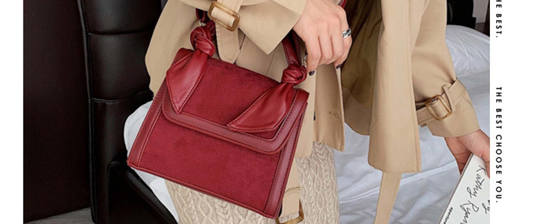  Red Wine Crocodile Pattern Shoulder Bag,Handbags