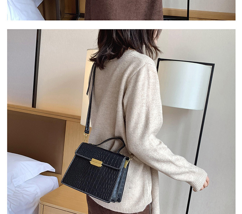 Fashion Black Stone Pattern Shoulder Bag Small Shoulder Bag,Handbags