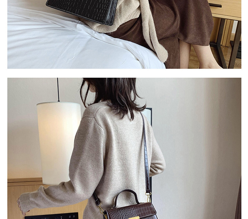 Fashion Black Stone Pattern Shoulder Bag Small Shoulder Bag,Handbags