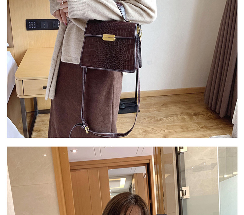 Fashion Coffee Color Stone Pattern Shoulder Bag Small Shoulder Bag,Handbags