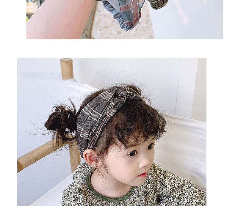  Bow Mesh Has A Circumference Of About 52cm Plaid Contrast Hair Band  Cloth,Hair Ribbons