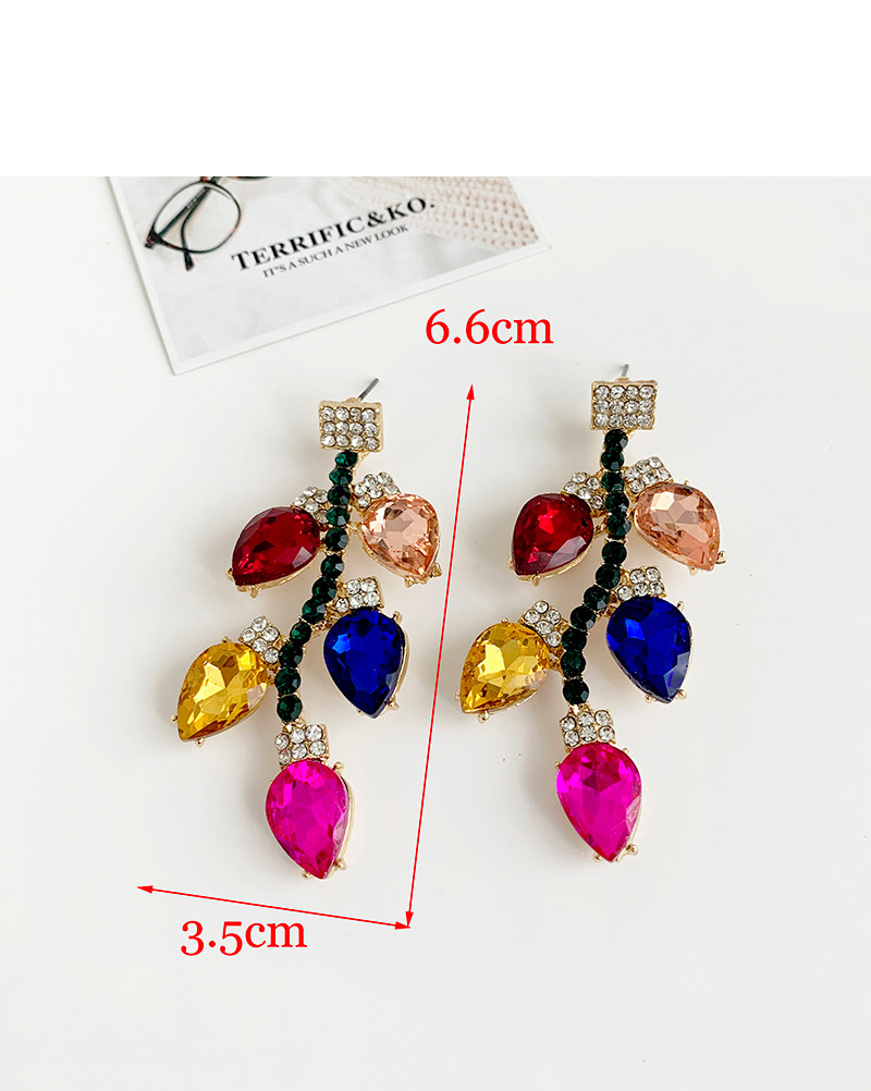 Fashion Color Alloy Studded Resin Stud Earrings,Drop Earrings