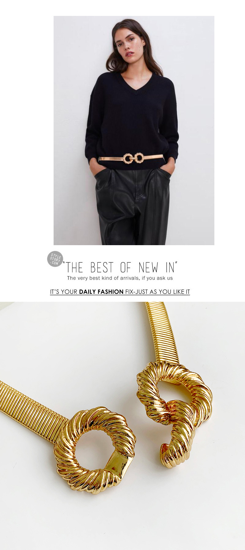 Fashion Gold Alloy Geometry Belt,Thin belts