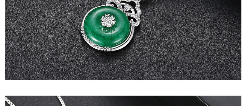Fashion Platinum Copper Inlaid Zirconium Tourmaline Necklace,Necklaces