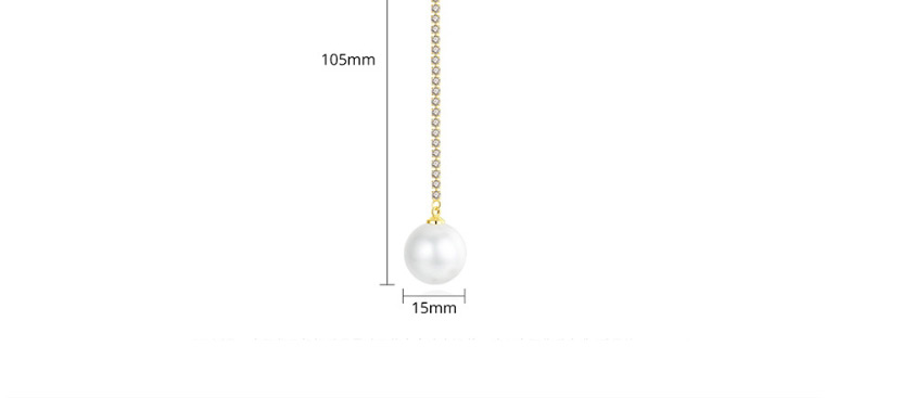 Fashion Platinum Pearl Copper Inlay Zircon Necklace,Necklaces