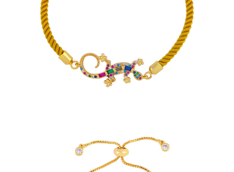 Fashion Yellow Micro-set Color Zircon Eye Bracelet,Bracelets