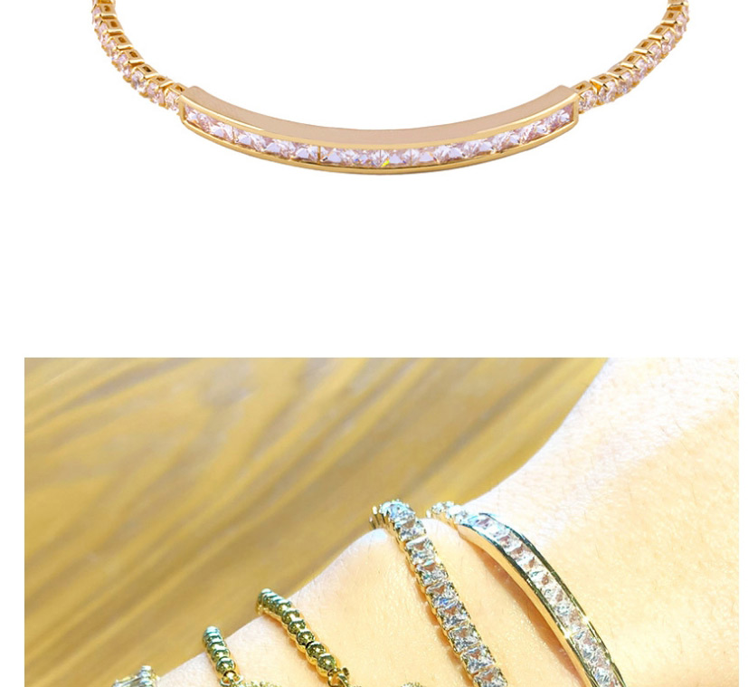 Fashion Gold Zircon Crystal Cactus Pulling Bracelet,Bracelets